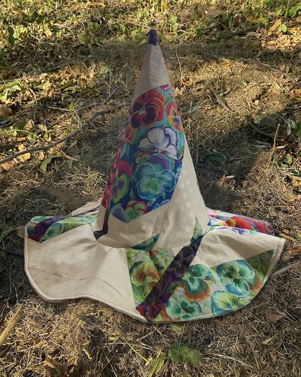 🎩Handmade Patchwork Witch Hat