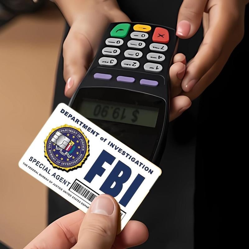 🕵️♂️ Secret Agent Card Skins Kit: FBI/ICE Designs • Cosplay & Gift Stickers