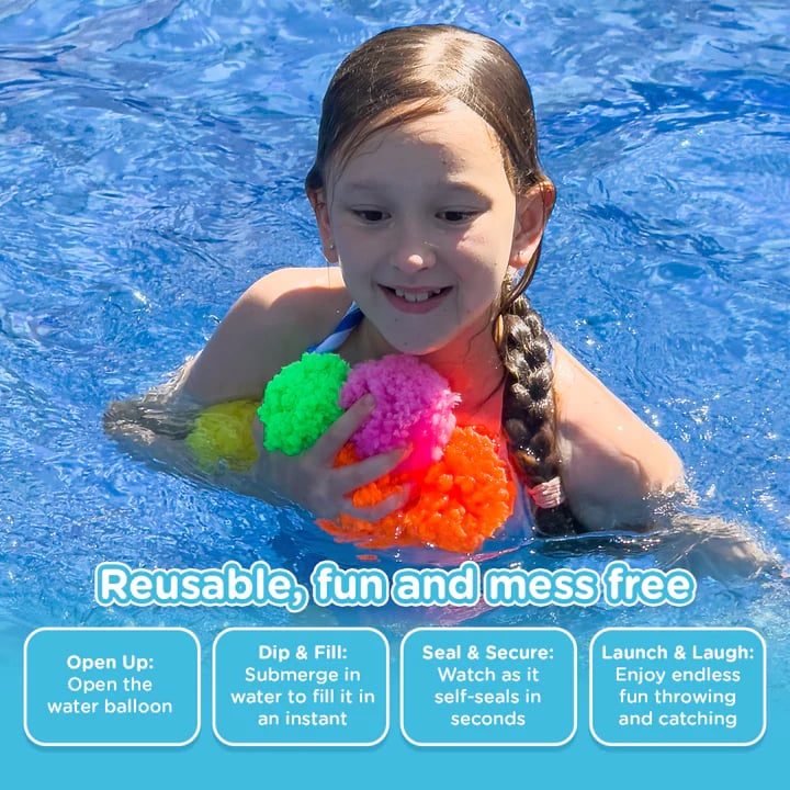 💦 Make Every Splash Count ✨ Reusable Water Sponge Balls – For Endless, Mess-Free Summer Fun! 🌊