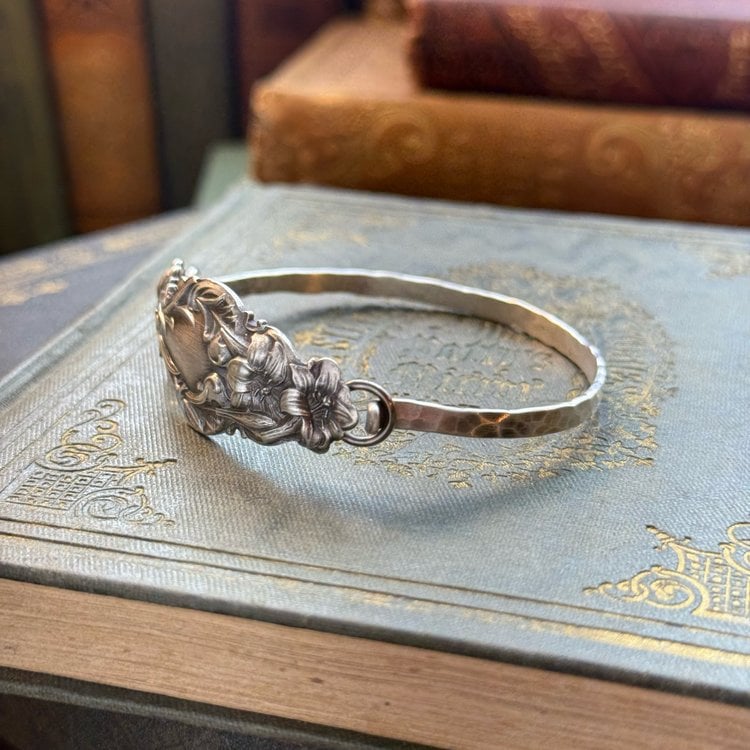 🔥LAST DAY 50% OFF✨Handmade Sterling Spoon Bangle - Made From Authentic Silver-Plated, Vintage Silverware