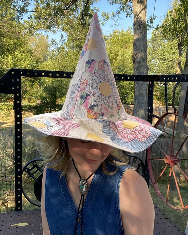 🎩Handmade Patchwork Witch Hat
