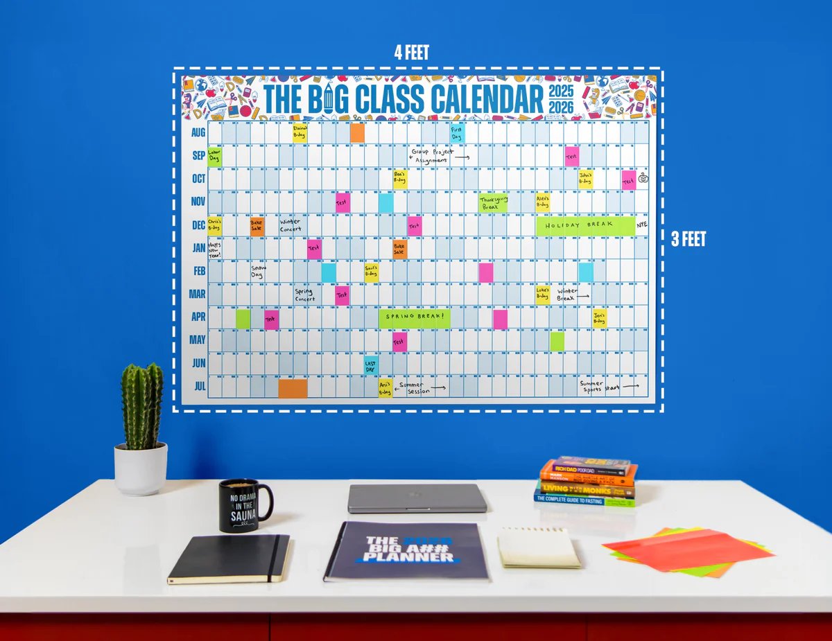 🎁Last Day Promotion 49% OFF🔥The Big Class Academic Calendar (August 2025 to July 2026)