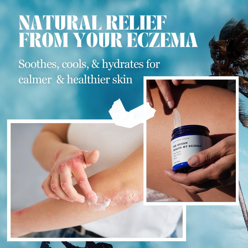 Natural Soothing Cream with Sea Moss & OatsEczema & Psoriasis Relief - Ocean Minerals- for Sensitive Skin-Hydrating Eczema Cream for Dry Skin