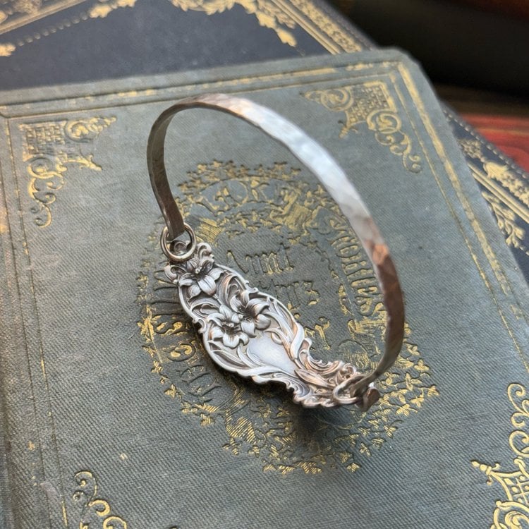 🔥LAST DAY 50% OFF✨Handmade Sterling Spoon Bangle - Made From Authentic Silver-Plated, Vintage Silverware