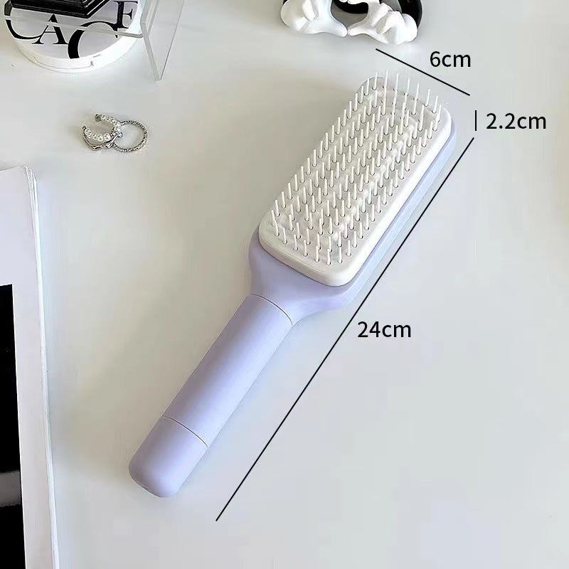 Rotating retractable hair brush ———One-click hair cleaning