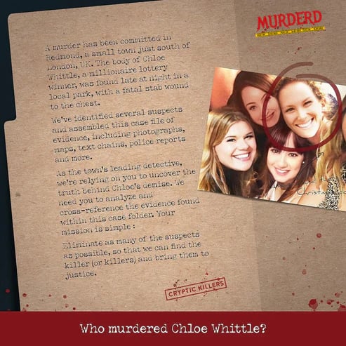 🔥LAST DAY 49% OFF-🕵️♂️Cryptic Killers Unsolved Murder Mystery Game - Cold Case File Investigation