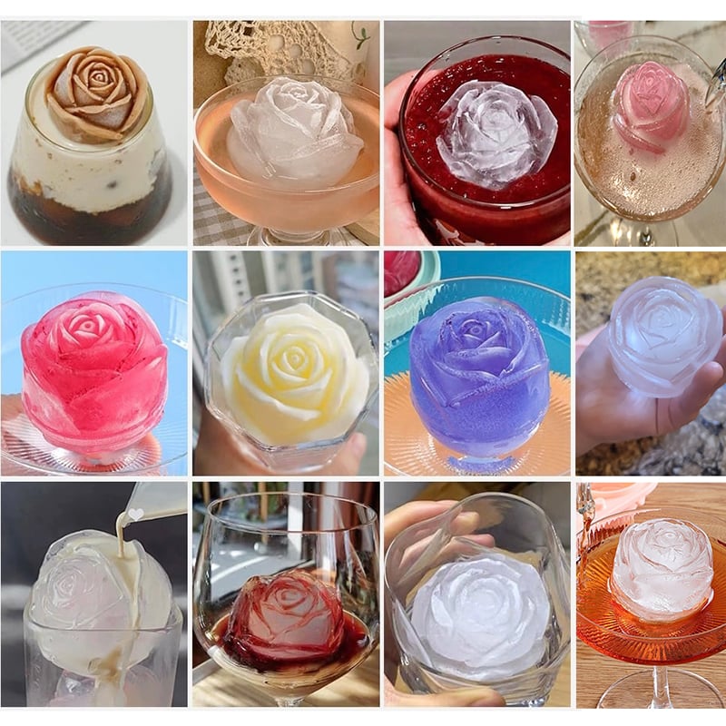 ๐ Rose Shaped Ice Mold ๐น๐ง