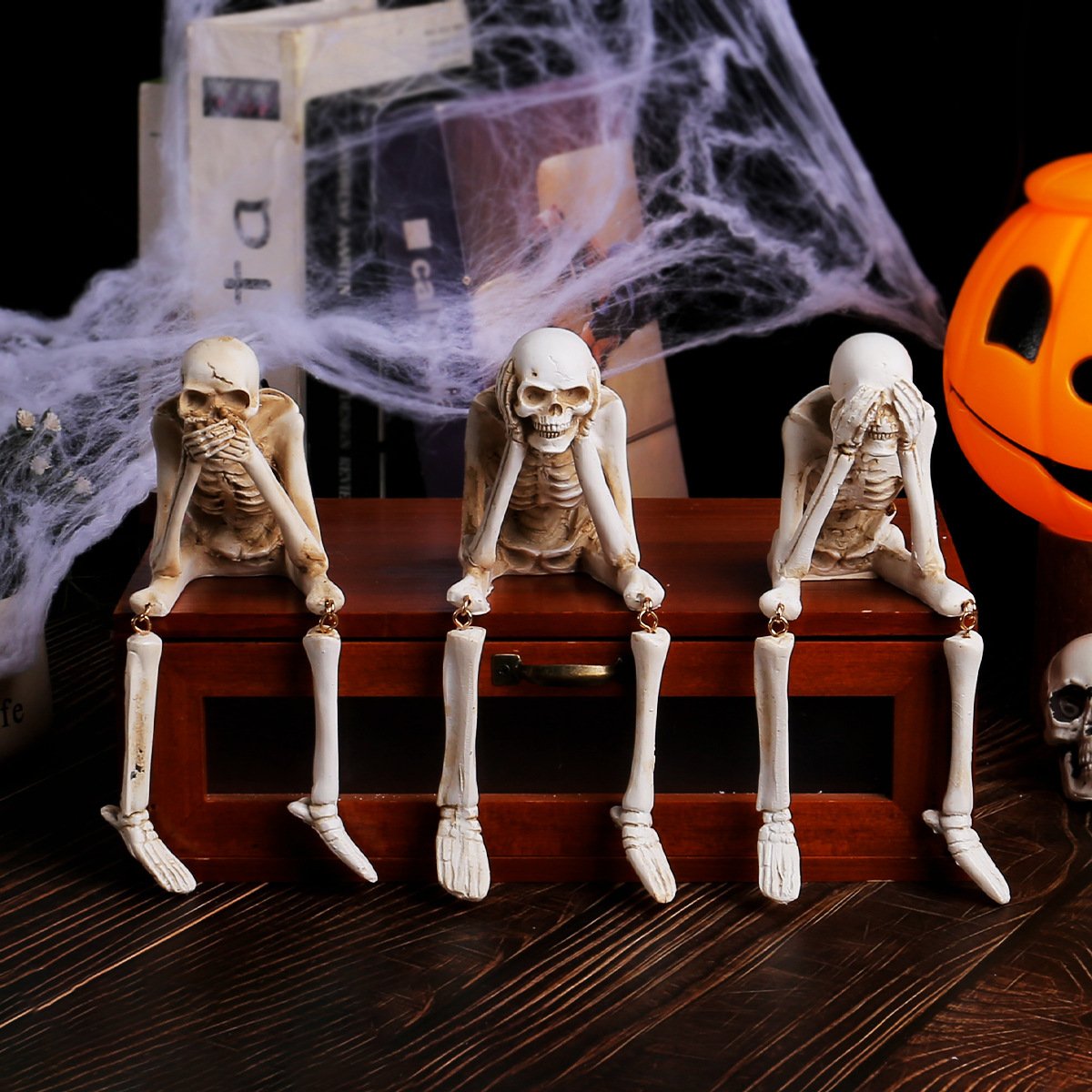 🔥LAST DAY 49% OFF🔥See Speak Hear No Evil Skeleton Figurines