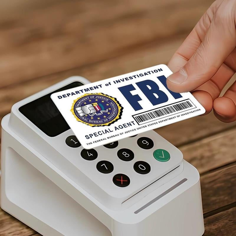 🕵️♂️ Secret Agent Card Skins Kit: FBI/ICE Designs • Cosplay & Gift Stickers