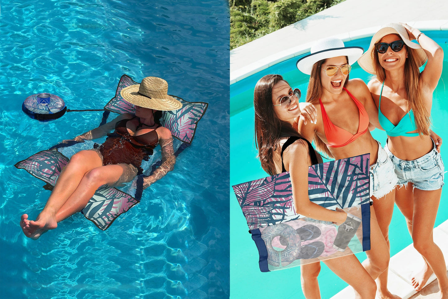 2-In-1 Floating Hammock And Beach Tote