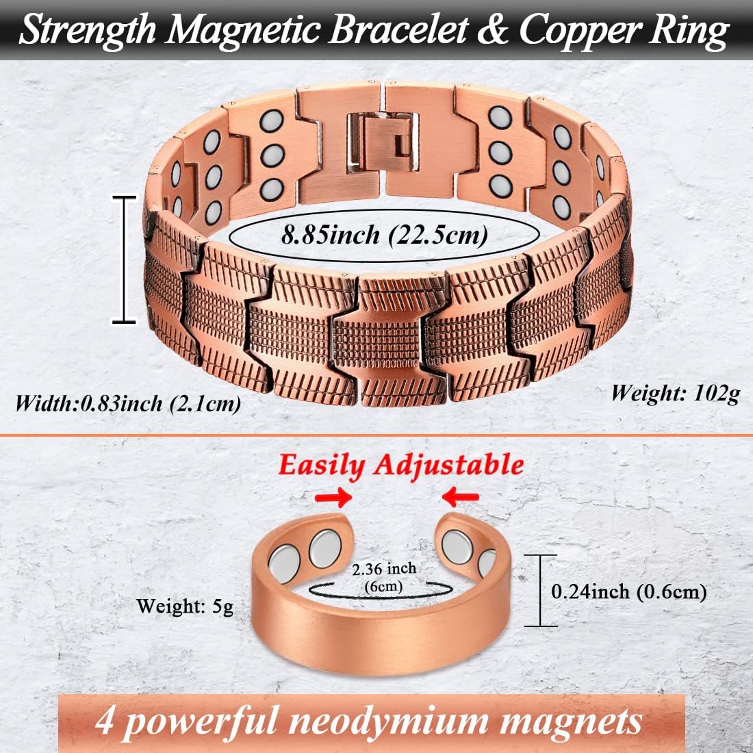🎅 Early Christmas 49%OFF-3X Pure Copper Magnetic Bracele