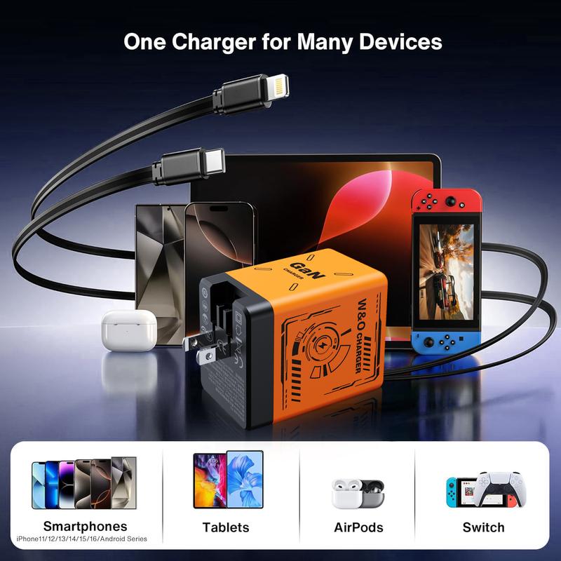 ⏳ 2025 Deal! 120W GaN Super Fast Charger with 3-in-1 Cables!