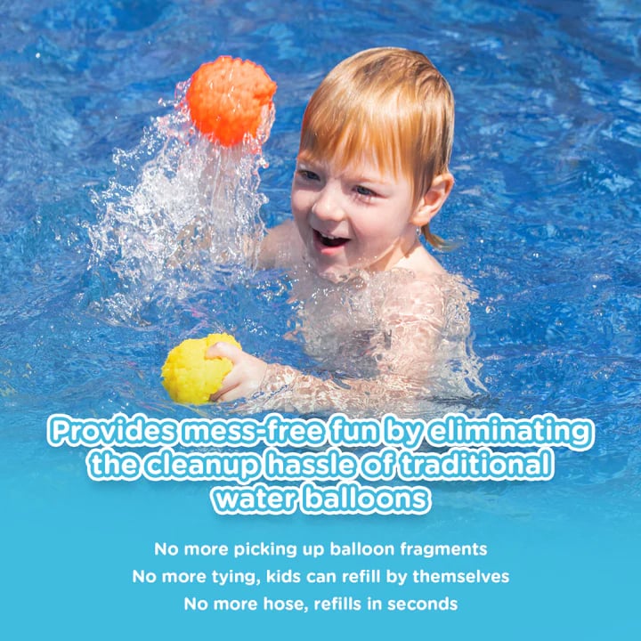 💦 Make Every Splash Count ✨ Reusable Water Sponge Balls – For Endless, Mess-Free Summer Fun! 🌊
