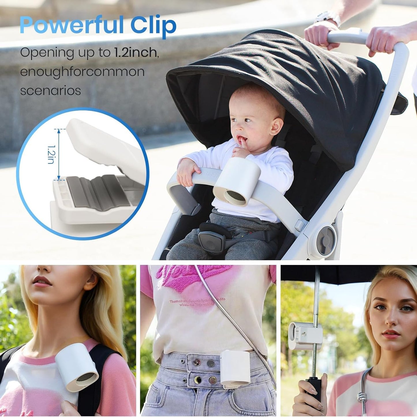 🔥Hot Sale 49% OFF✨ Car Clip On Fan with LED Display