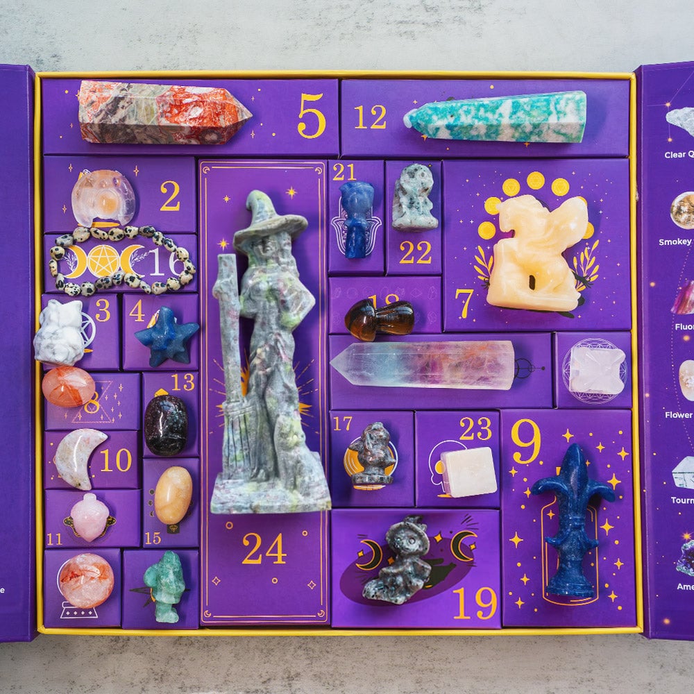 🔥2025 New Release 50% OFF - 🎃Reiki Crystal Halloween Countdown Gift Box🔮The Magic of Healing and Energy Transfer!