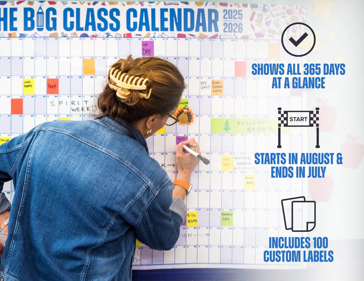 🎁Last Day Promotion 49% OFF🔥The Big Class Academic Calendar (August 2025 to July 2026)