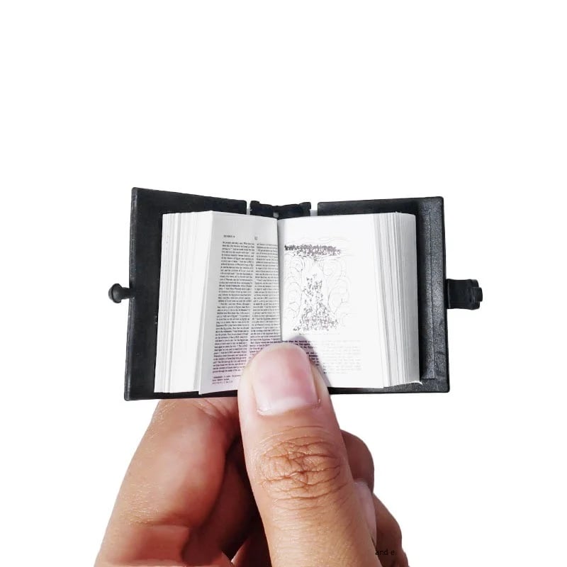 🙏1:12 Mini Bible Cross Keychain