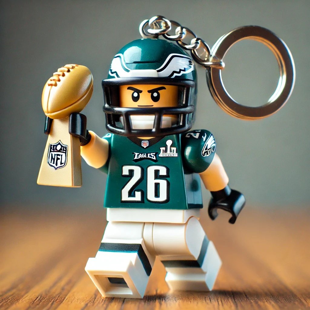 Eagles Super Bowl Champions LEGO Keychains