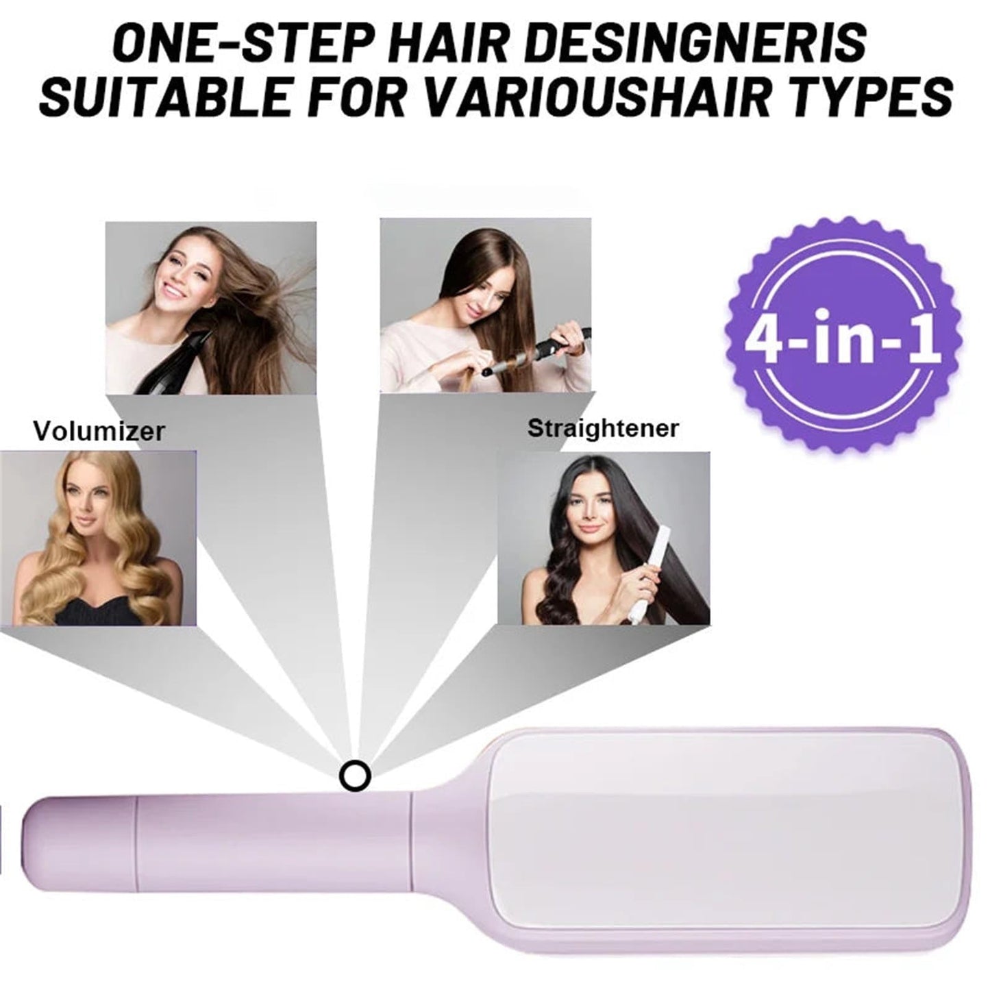 Rotating retractable hair brush ———One-click hair cleaning