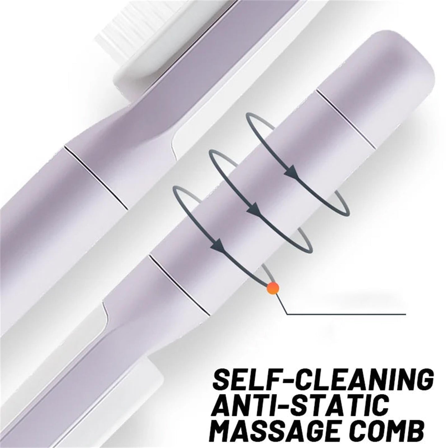 Rotating retractable hair brush ———One-click hair cleaning
