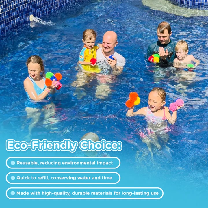 💦 Make Every Splash Count ✨ Reusable Water Sponge Balls – For Endless, Mess-Free Summer Fun! 🌊
