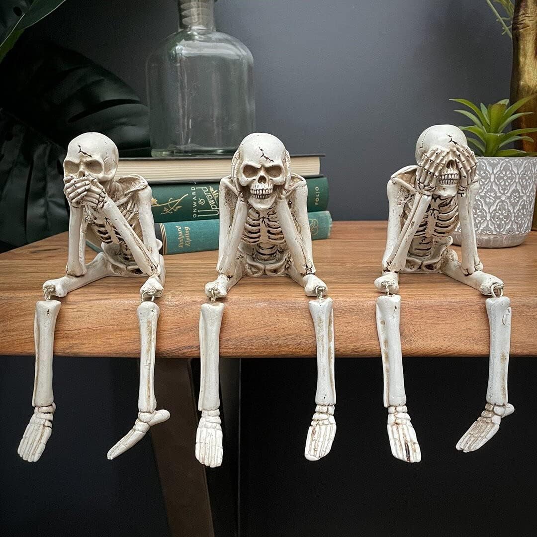 🔥LAST DAY 49% OFF🔥See Speak Hear No Evil Skeleton Figurines
