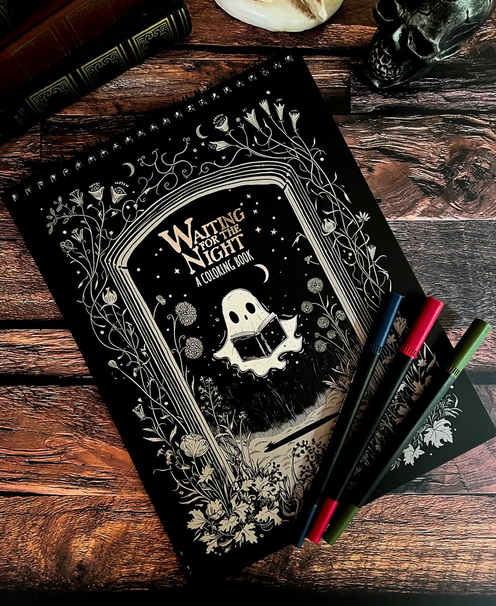 🔥LAST DAY 49% OFF - 👻🌃Waiting for the Night Coloring Book(✨Hardcover)