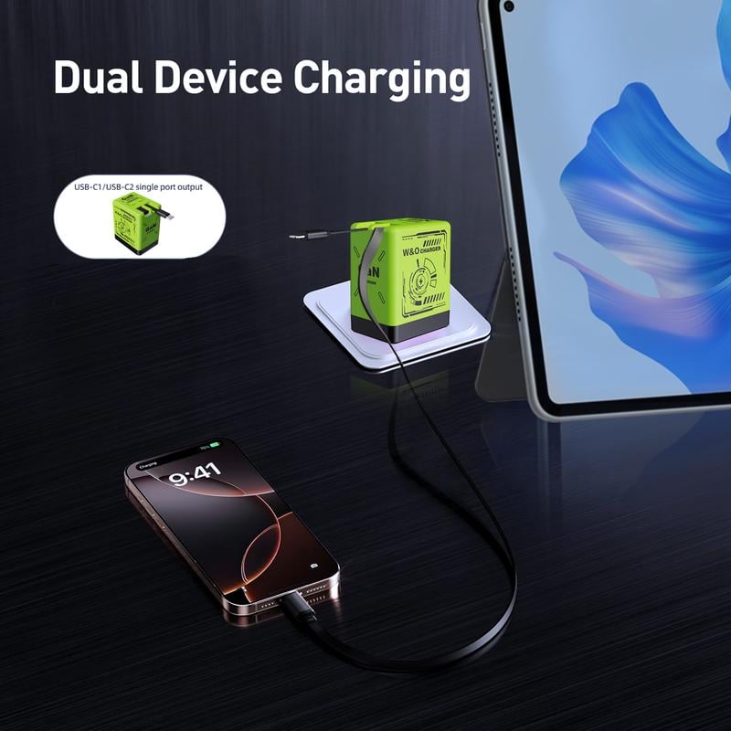 ⏳ 2025 Deal! 120W GaN Super Fast Charger with 3-in-1 Cables!