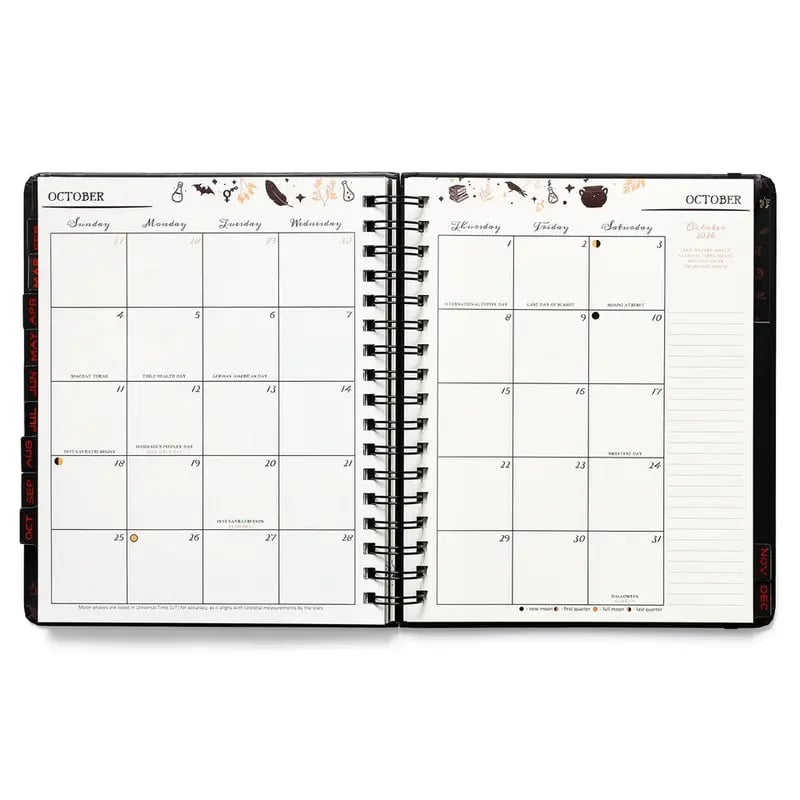 💥Limited Inventory Available! 📚🧙♀️Waiting for the Night 2026 Weekly Planner🧹HARDCOVER BOOK