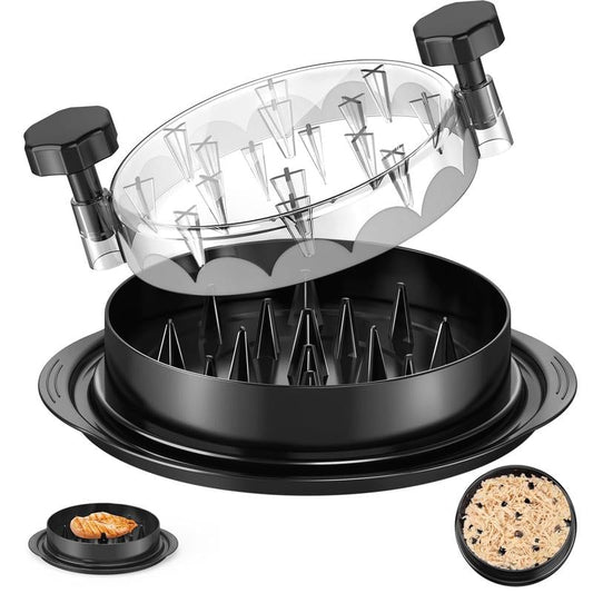 🔥Chicken Breast Shredder Tool, Cooked Meat Shredder With Clear Lid, Auti-slip, Easy To Clean, Chicken Shredder Tool Twist, Chicken Grinder