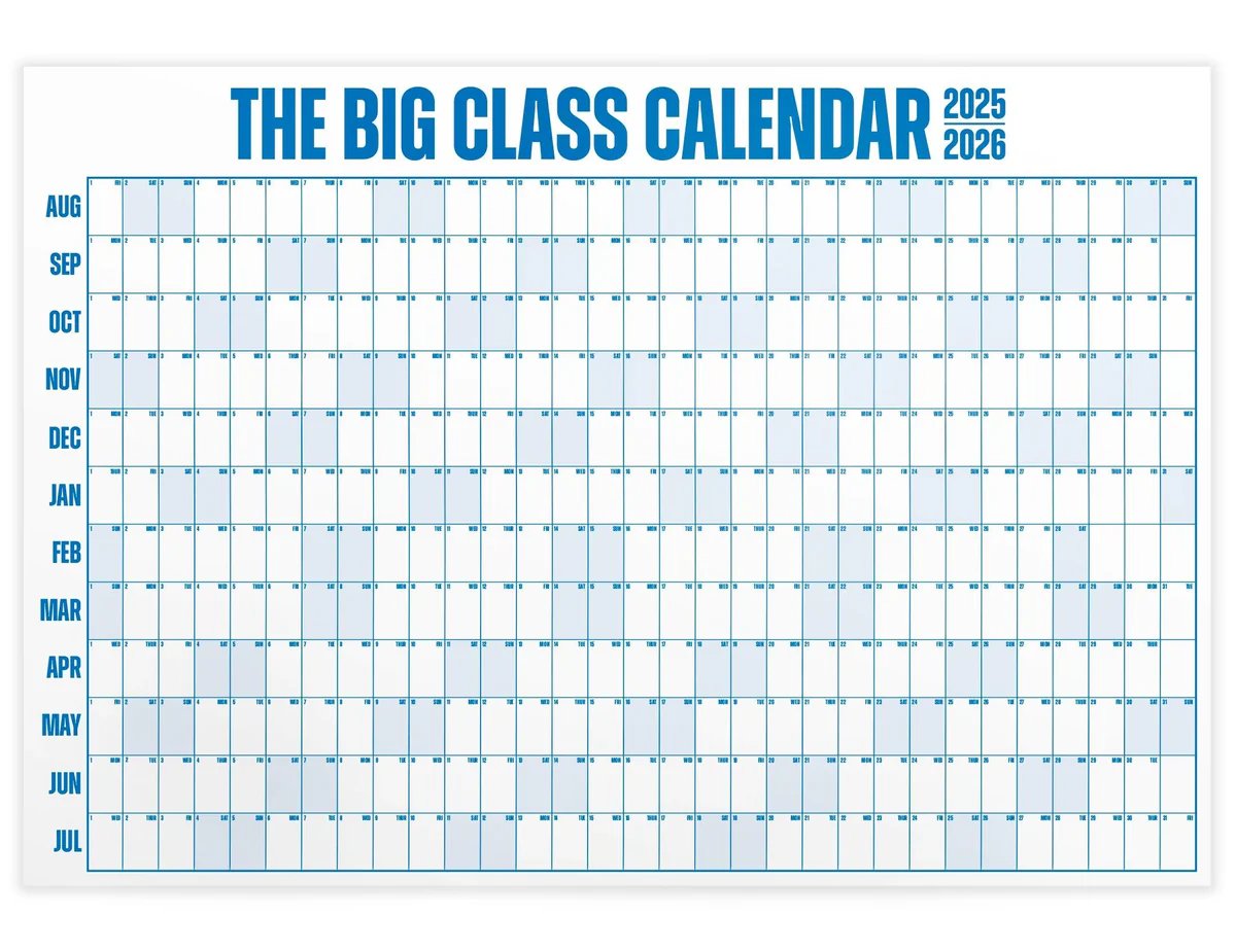 🎁Last Day Promotion 49% OFF🔥The Big Class Academic Calendar (August 2025 to July 2026)