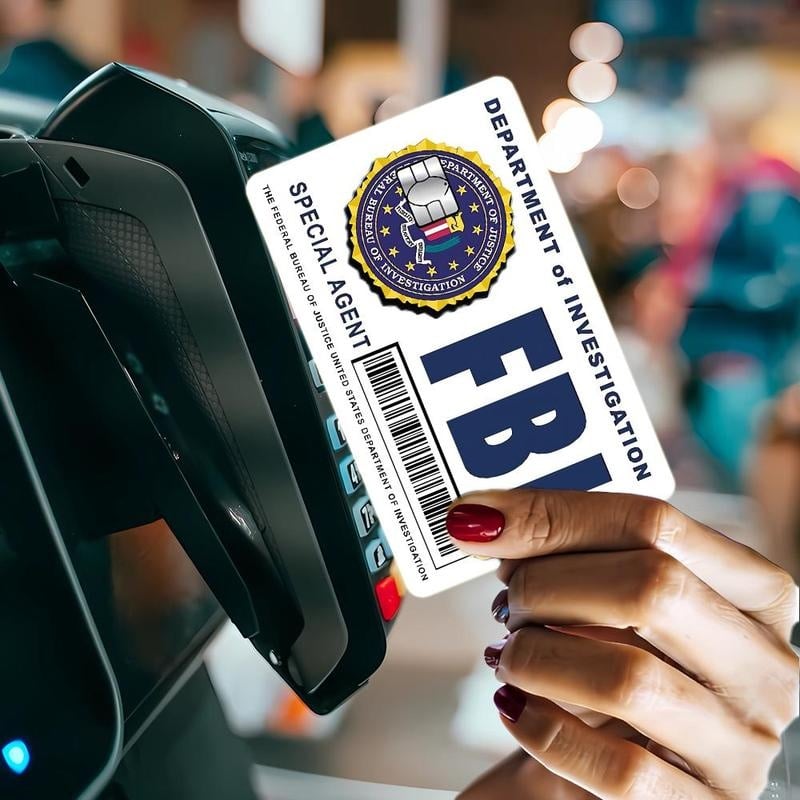 🕵️‍♂️ Secret Agent Card Skins Kit: FBI/ICE Designs  • Cosplay & Gift Stickers
