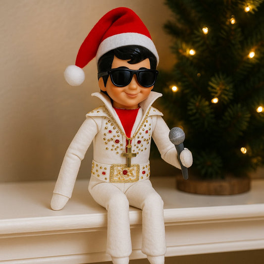 Elvis Christmas Elf Doll
