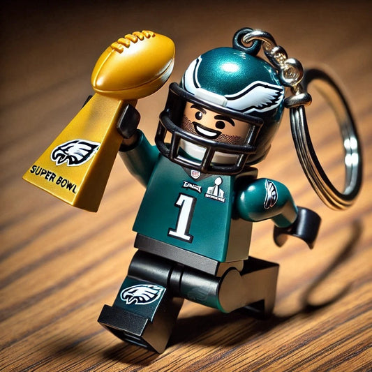 Eagles Super Bowl Champions LEGO Keychains