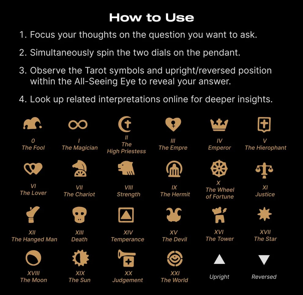 🔥This Week 🏆Flash Sale⚡ 50K+ SOLD!👁️‍🗨️Handmade Tarot Vision Pendant: Connect to Cosmic Wisdom Anytime(Cheat Sheet Included)