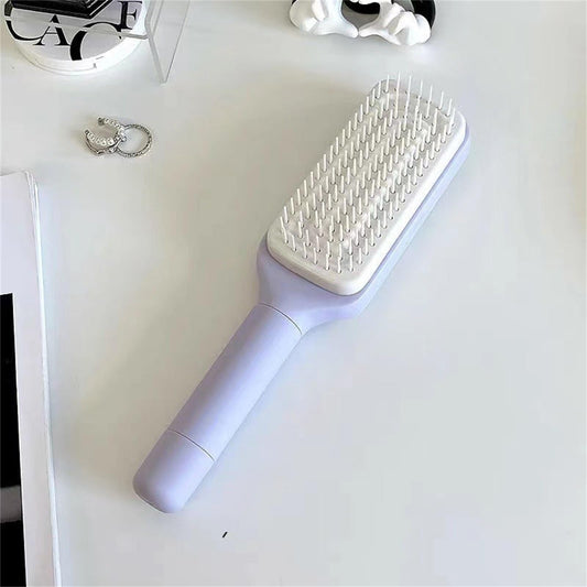 Rotating retractable hair brush ———One-click hair cleaning