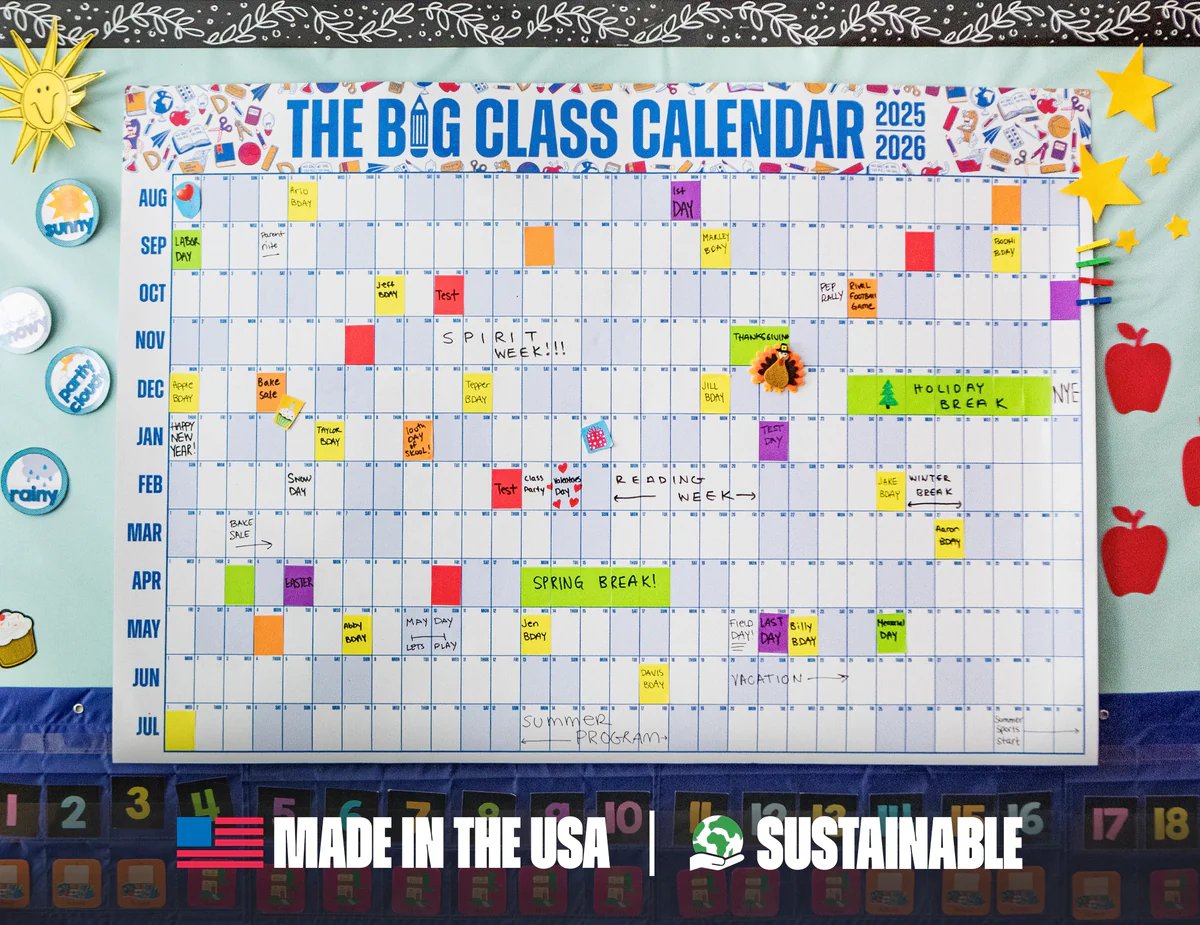 🎁Last Day Promotion 49% OFF🔥The Big Class Academic Calendar (August 2025 to July 2026)